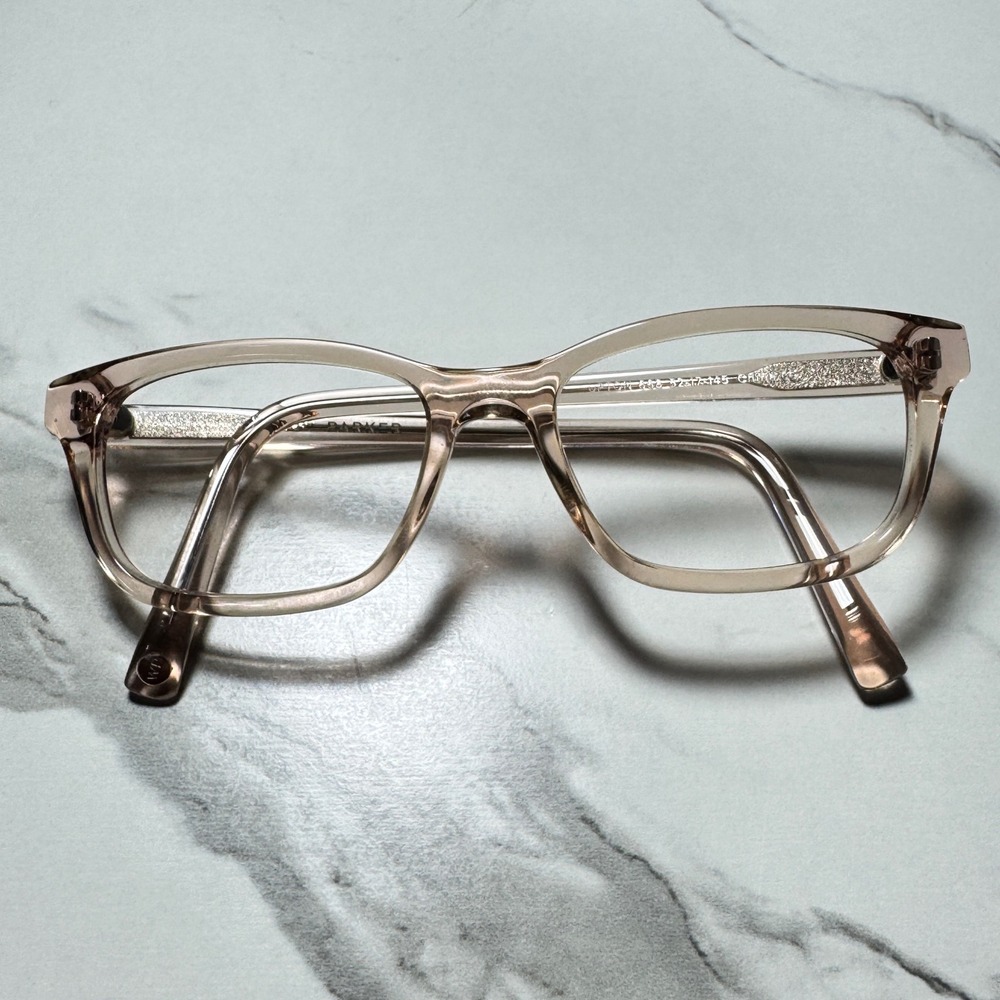 Warby Parker Upton 668 Eyeglass Frames Champagne Glitter 52-17-145 Rectangular